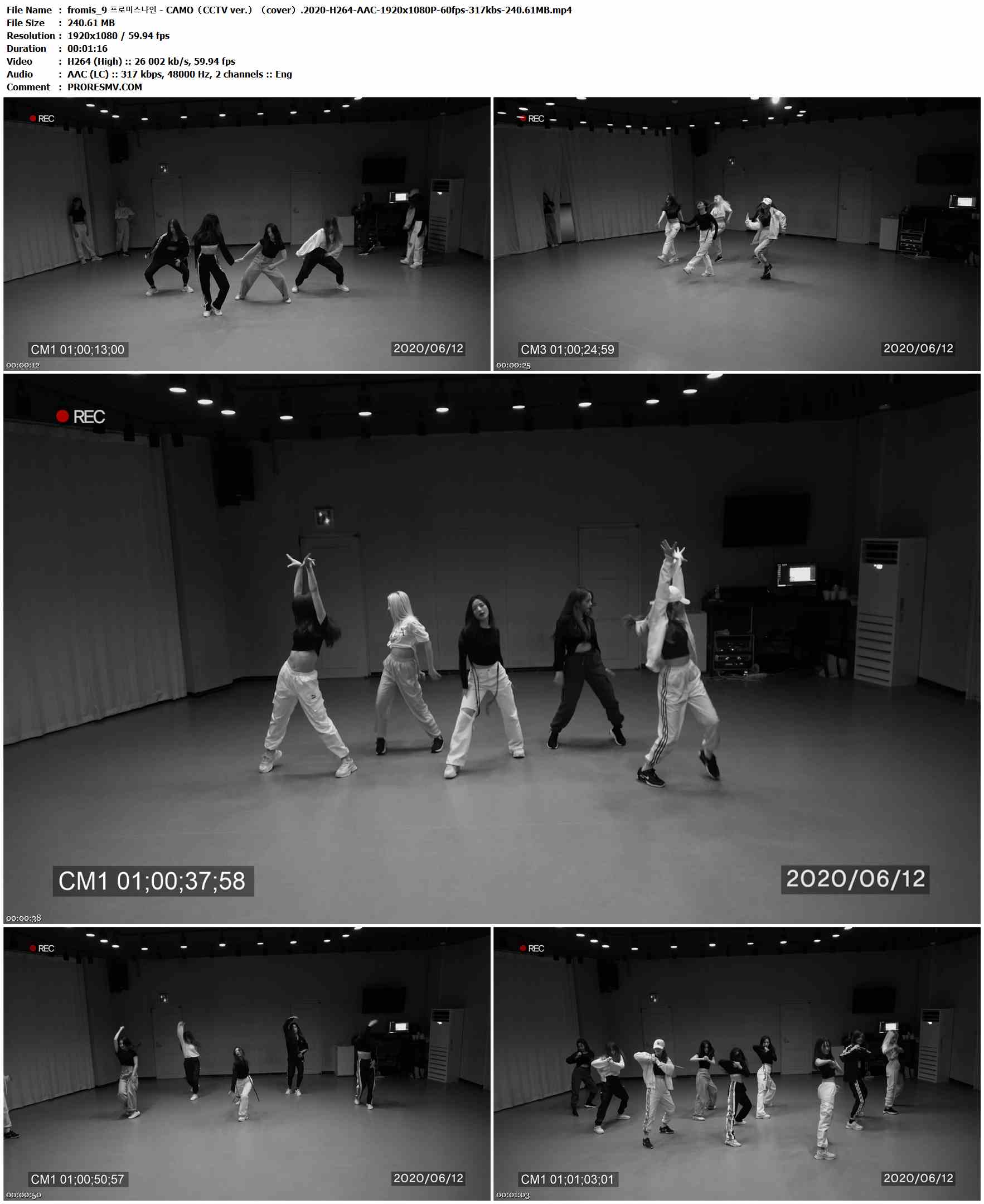 fromis_9 프로미스나인 - CAMO（CCTV ver.）（cover）.2020-H264-AAC-1920x1080P-60fps-317kbs-240.61MB官方MV_高清MV